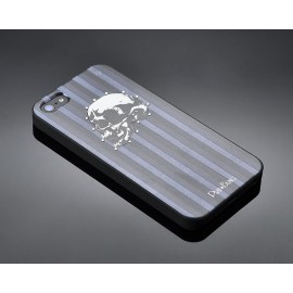 Skull Masculine Bling Swarovski Crystal Phone Cases - Black