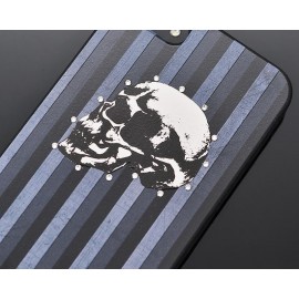 Skull Masculine Bling Swarovski Crystal Phone Cases - Black