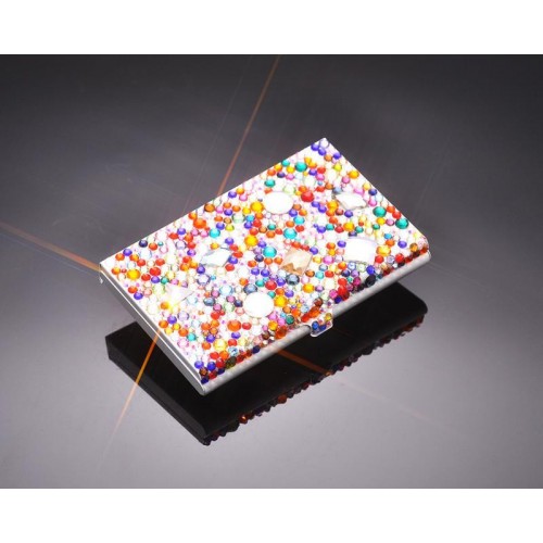 Symmetric Bling Swarovski Crystal Card Case