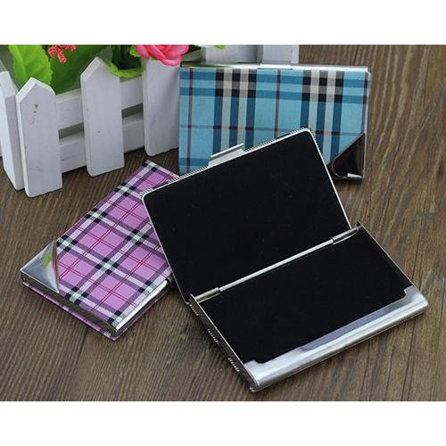 Stainless Steel Business Card Case - Coffee