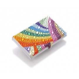 Rainbow Bling Swarovski Crystal Business Card Case