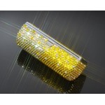 Classic Bling Swarovski Crystal Lipstick Case With Mirror - Yellow